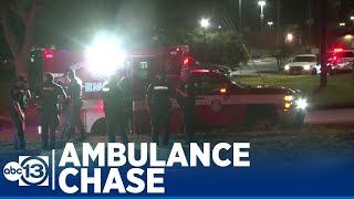 High-speed chase in stolen ambulance