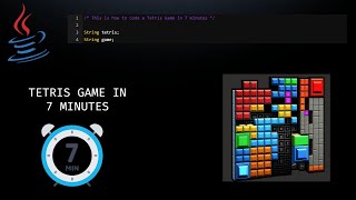 JAVA TETRIS GAME - How to code a Tetris Game in *7 MINUTES*
