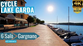 Lake Garda - Salò to Gargnano - Indoor Cycling Video with telemetry