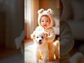 Cutes baby with animals | ai video generated