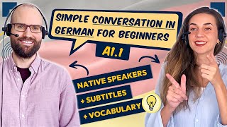 Simple German Conversation for BEGINNERS A1.1 🎓💡 | Improve Your Listening + Reading Comprehension!