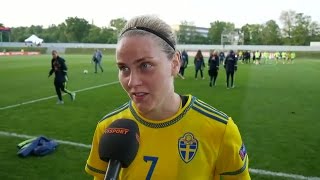 Lisa Dahlkvist: "Tror att Pia gillade den passningen" - TV4 Sport
