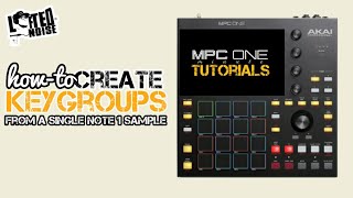 Akai MPC ONE minute Tutorial x Single Note Keygroups x Pitch Samples Across Keyboard or Pads