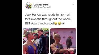Jack Harlow flirts with Saweetie on red carpet
