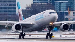 (4K) Vancouver Winter Arrivals 2022 | Snow Spotting YVR Airport