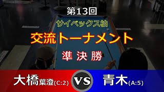 [DIJ's Billiards TVコラボ] 第13回 サイベックス柏 交流トーナメント 準決勝 大橋葉澄(C)vs青木(A)