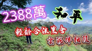 和平｜2388萬「輕齡合法農舍 雲海伴相隋」新建雲海山間合法農舍 台中房地 大奇