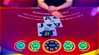 $25 TO $250 CHALLENGE ON BLACKJACK (STAKE)