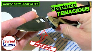 Sharpening a Spyderco Tenacious to a Mirror Edge on the TS Prof