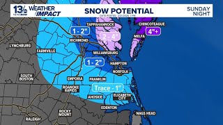 LIVE | Nor'Easter to bring rain-to-snow change across Hampton Roads