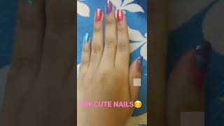 My cute Nails | Nailpolish which was there in home