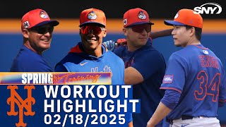 Juan Soto and Pete Alonso take BP, Kodai Senga and Edwin Diaz gear up for Mets season | SNY