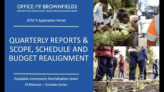 ECRGenius Quarterly Reporting and Scope, Schedule and Budget Realignment