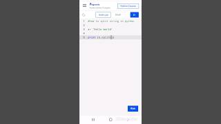 how to split string in python🤞using one line code #shorts #python #programming #coding