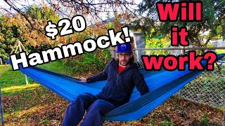 Trying out a budget hammock from Amazon! Will this cheap camping hammock work?