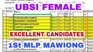 LADEP LUT KI BA MAREH UBSI | UBSI FEMALE| MEGHALAYA POLICE PET RESULTS| 1ST MLP MAWIONG