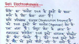 जेल इलेक्ट्रोफोरेसिस Class-12 Biology |￼ Gel electrophoresis in Hindi Biotechnology