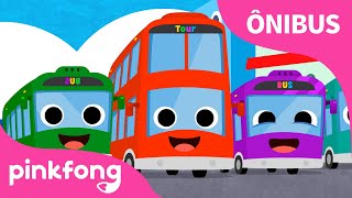 Dez Pequenos Ônibus | Canções de Ônibus | Pinkfong Canções para Crianças