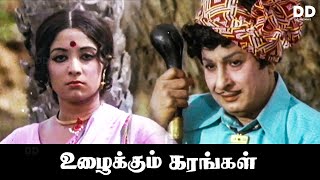 Uzhaikkum Karangal - Tamil Movie | M. G. Ramachandran | Latha | #ddmovies #ddcinemas