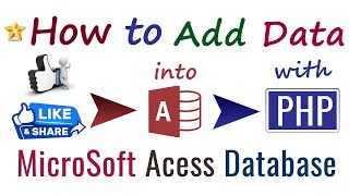 How to Add Data into MS Access Database with PHP