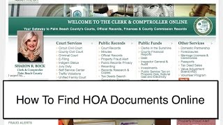 Finding Palm Beach County HOA Documents Online