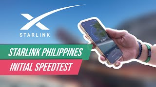 Starlink Initial Speed Test (Philippines)