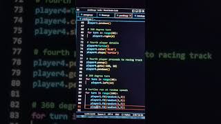 Create racing game using turtle in python | VS code #shorts #python