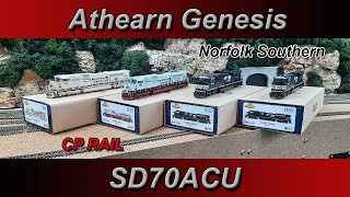 NEW! Athearn Genesis SD70ACU - Norfolk Southern \u0026 CP Rail!  Tsunami 2 SOUND!