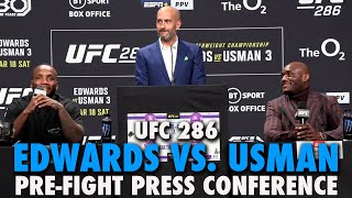 UFC 286 Pre-Fight Press Conference: Sparks Fly Between Leon Edwards, Kamaru Usman