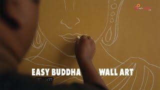 Creating Stunning Lord Buddha Wall Art| Step-by-Step Wall Painting Guide #buddhapainting #buddhaart