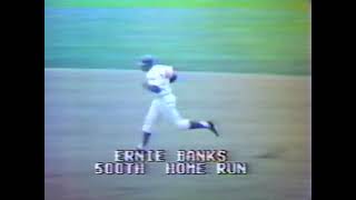 WGN MEMORABLE MOMENTS IN CHICAGO SPORTS 1970 ERNIE BANKS HRs #498, 499, 500 Original WGN Broadcasts