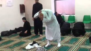 Sunni, Deoband, Wahabi Praying in a Shia mosque during Muharam Juloos: great sign of unity