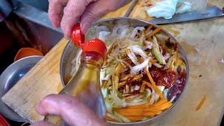 [서울 로컬 현지인 맛집] 광장시장 모사36호 정옥이네 쫄면 Korean spicy cold chewy noodles jjolmyeon