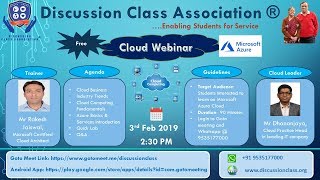 Microsoft Azure Cloud Basics Webinar by Discussion Class Association
