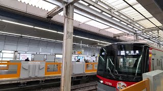 【側面展望・竹ノ塚駅から左】東武70090系96F 新越谷入線➡竹ノ塚駅引き込み線、工事状況(23/2/13)➡西新井発車