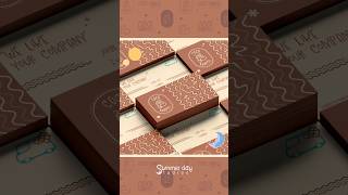 Making a business card design for a hot chocolate brand concept #vectors #adobe