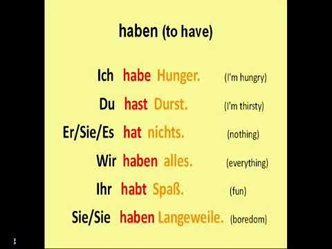 Learn German # 4 SEIN To Be & HABEN To Have + How To Form Short German ...