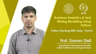 Python Working with Data Part III