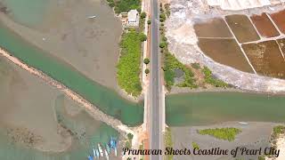 Drone shot of Coastline of Pearl City /Tuticorin with DJI Mavic air 2 Drone