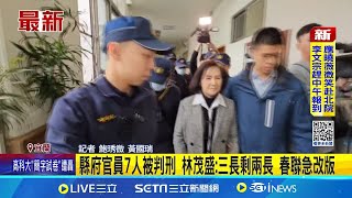 縣府官員7人被判刑 林茂盛:三長剩兩長 春聯急改版 林姿妙涉貪停職 新年上班首日宜縣府氣氛低迷│記者 鮑琇微 黃國瑞 │台灣要聞20250102│三立iNEWS