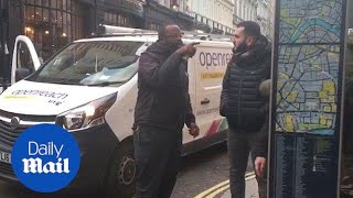 BT driver gets into 'heated' confrontation with pedestrian - Daily Mail