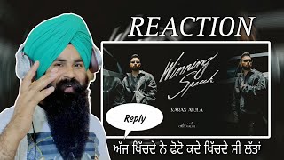 Reaction Winning Speech (Music Video) Karan Aujla | Mxrci | Latest Punjabi Songs 2024