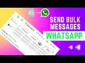Send Bulk Messages On Whatsapp To Numbers/Excel files - Free Software