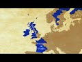 歐陸風雲4 一大塊藍 時間線 1.30 eu4 big blue blob timelapse 1.30