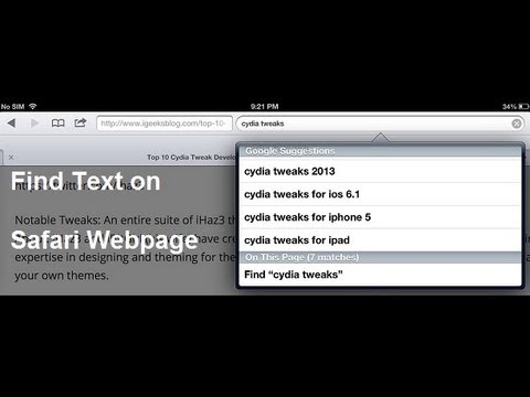How to Find Text on Webpage with Safari on iPhone and iPad How to Find Text on Webpage with Safari on iPhone and iPad