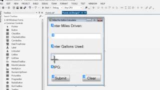 VB Express 2012 Desktop Tutorial 6 - MPG Calculator - Tabs - Visual Basic