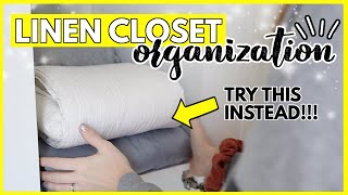 How I *FINALLY* Mastered the Linen Closet ✨ LINEN CLOSET FOLDING HACKS