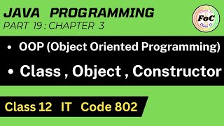 Java Class 12 | OOP Class Object Constructor | Unit 3 Information Technology IT Code 802 #cbse #exam
