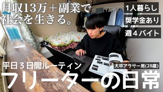 【vlog/週4アルバイト】バイト＋副業で社会を生きる家賃26000円地方在住一人暮らしフリーターの日常。【#158】