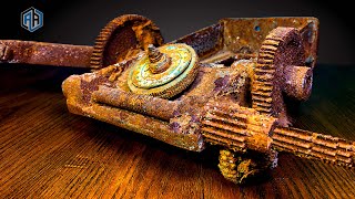 Rusty Old Hand Motor Coil Winding Machine Restoration